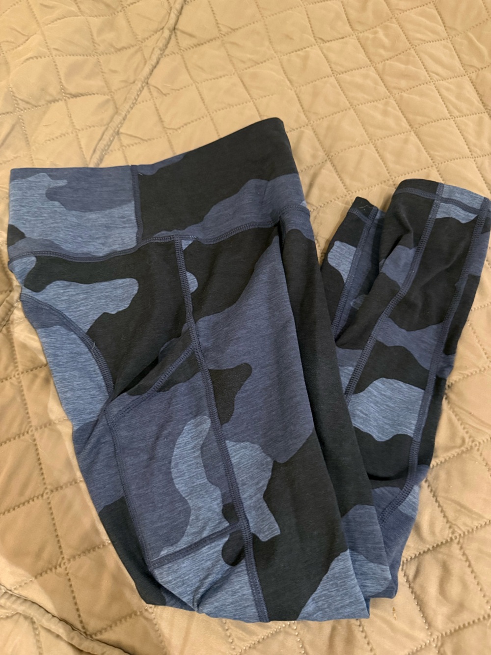 Navy and Light Blue Camo Leggings